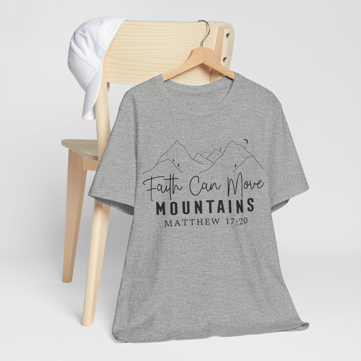 Faith Can Move Mountains Shirt | Matthew 17:20 Christian Faith T-Shirt | Bible Verse Christian Apparel