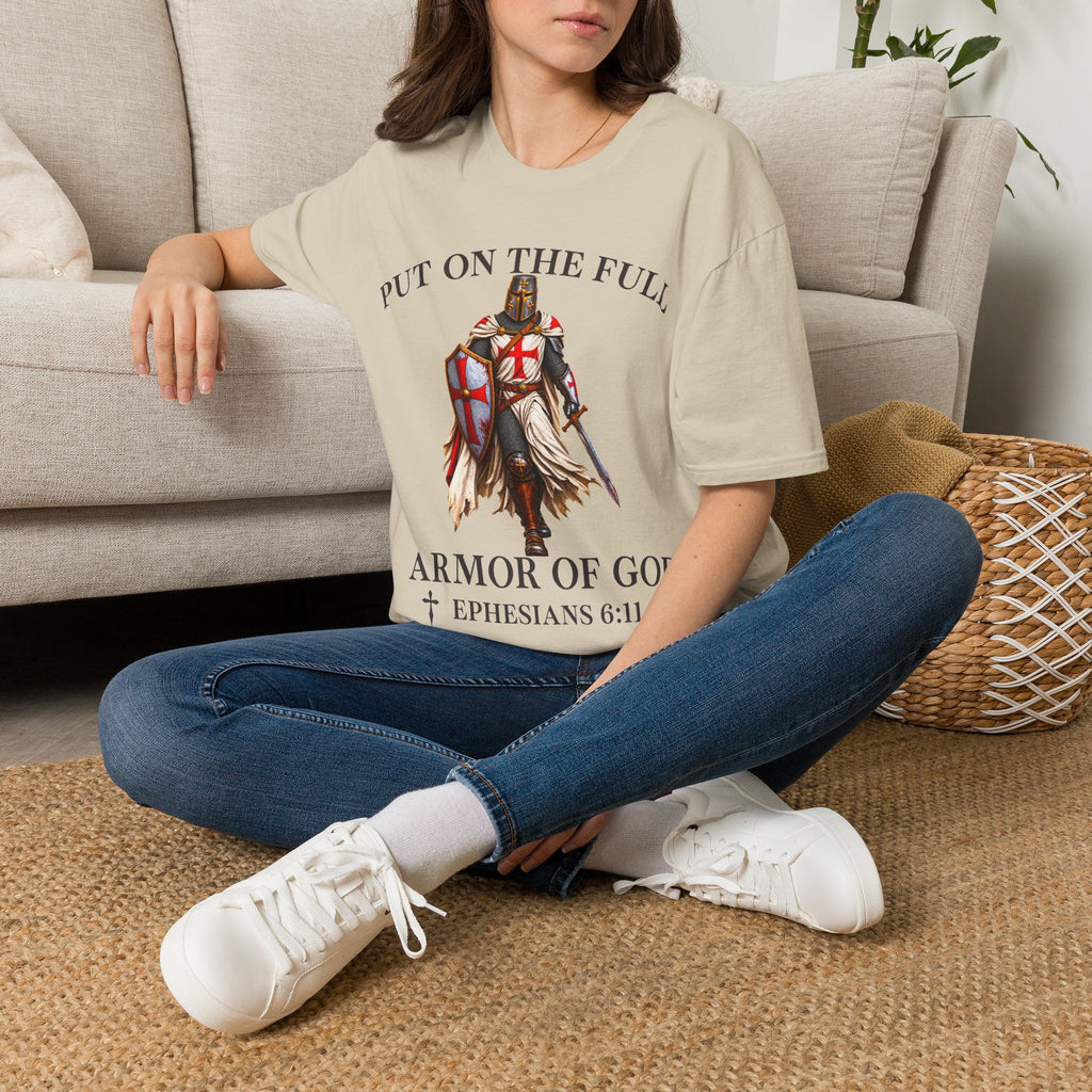 Armor Of God Shirt Ephesians 6:11 Christian Warrior T-Shirt Knight Templar Faith Bible Verse Christian Men's Shirt