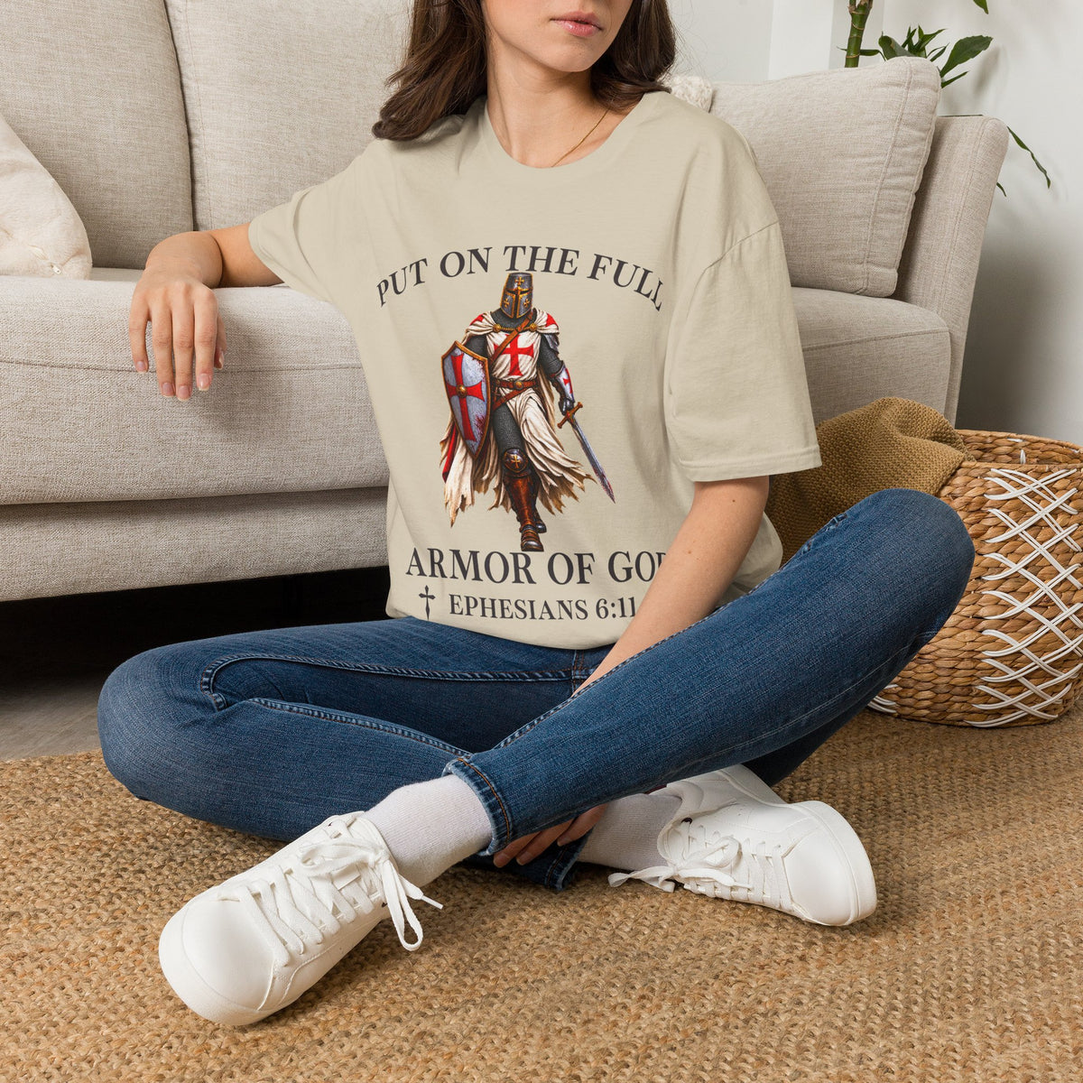 Armor Of God Shirt Ephesians 6:11 Christian Warrior T-Shirt Knight Templar Faith Bible Verse Christian Men's Shirt
