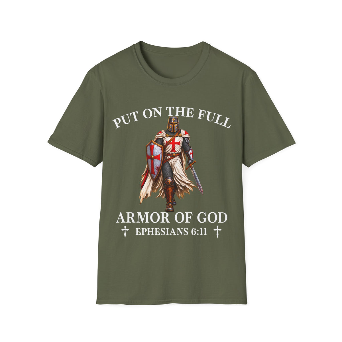 Armor Of God Shirt Ephesians 6:11 Christian Warrior T-Shirt Knight Templar Faith Bible Verse Christian Men's Shirt