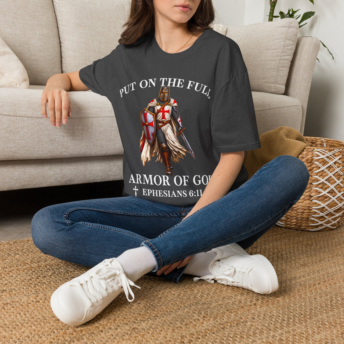 Armor Of God Shirt Ephesians 6:11 Christian Warrior T-Shirt Knight Templar Faith Bible Verse Christian Men's Shirt