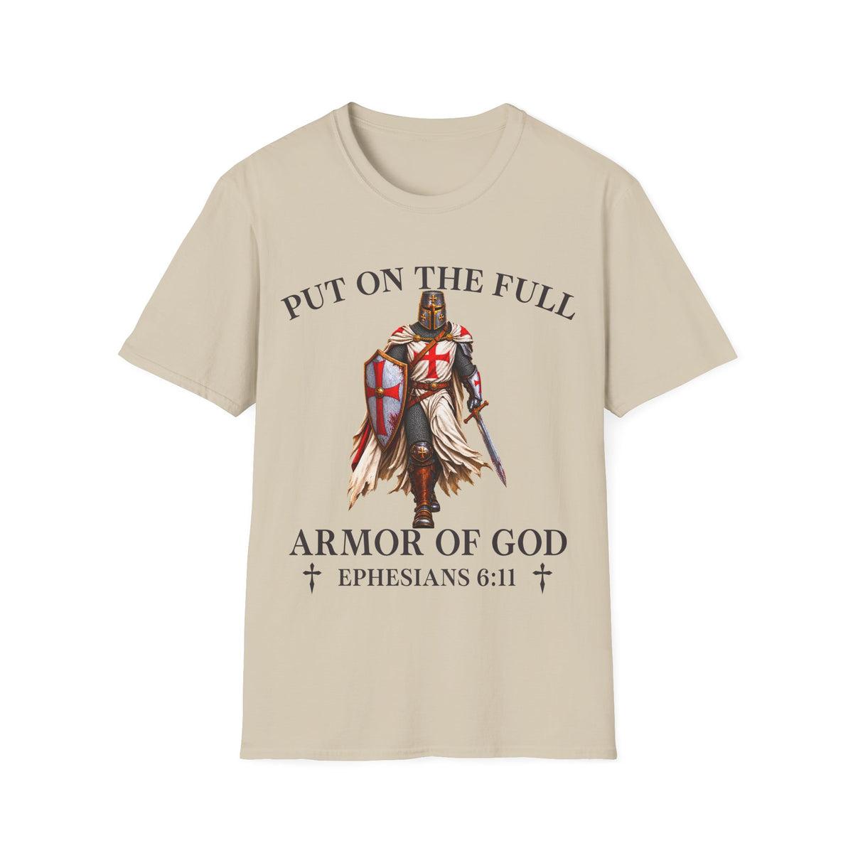 Armor Of God Shirt Ephesians 6:11 Christian Warrior T-Shirt Knight Templar Faith Bible Verse Christian Men's Shirt