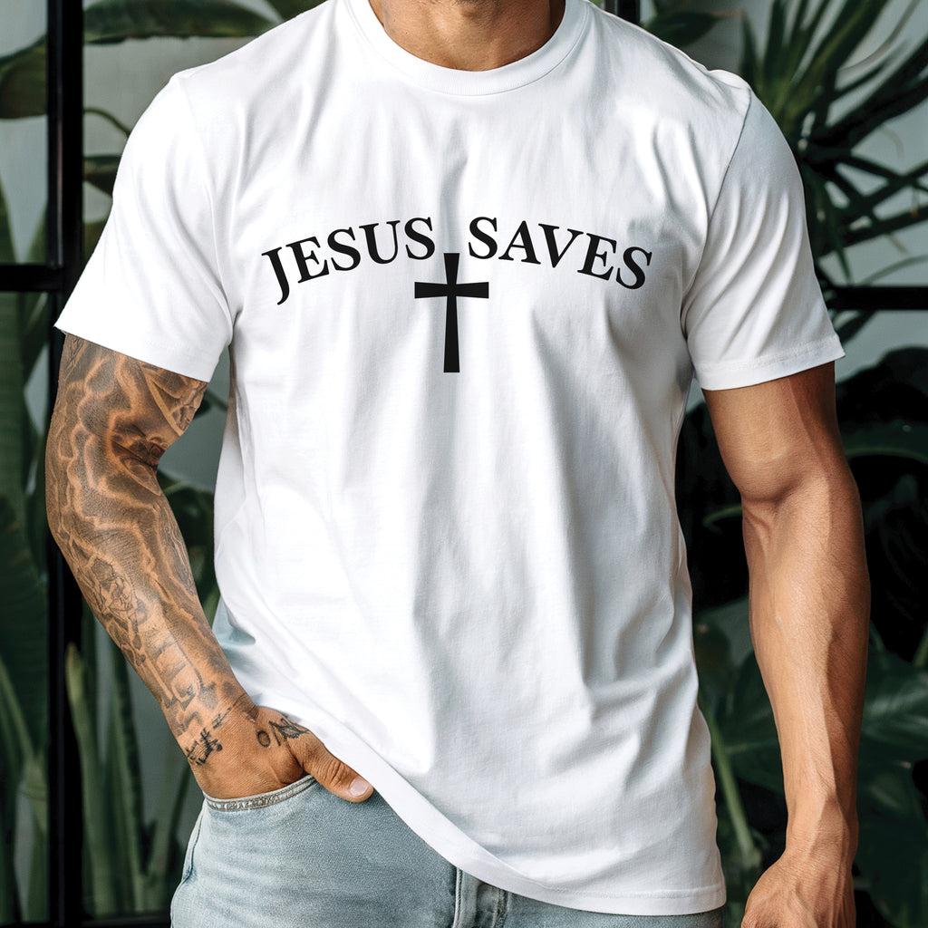 Jesus Saves Shirt, Christian Faith Shirt, Cross T-Shirt, Religious Tee, Jesus Shirt, Christian Apparel, Faith Based Clothing