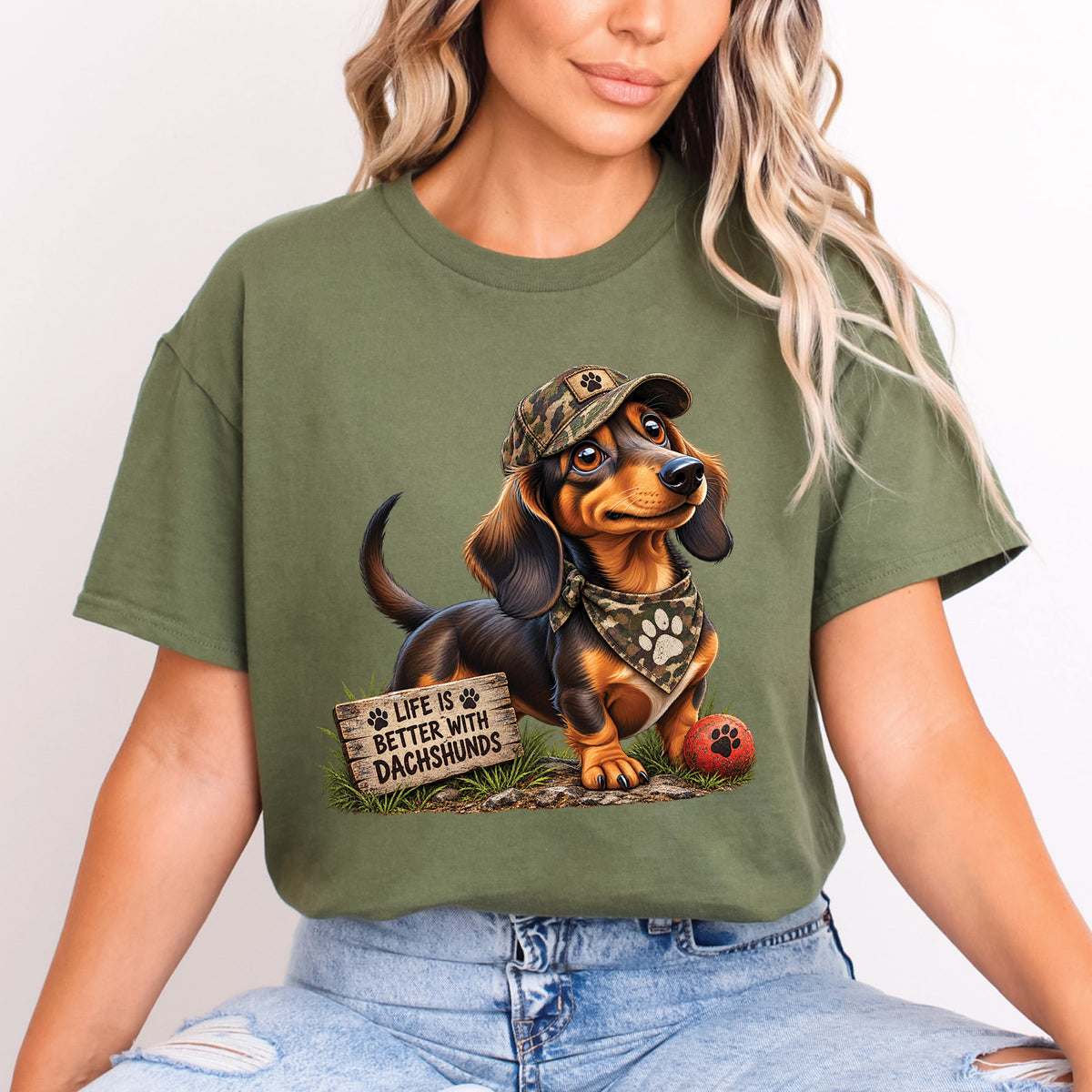 Dachshund Shirt, Life Is Better With Dachshunds Tee, Wiener Dog Lover Gift, Doxie Mom Shirt, Sausage Dog T Shirt, Dog Lover Gift