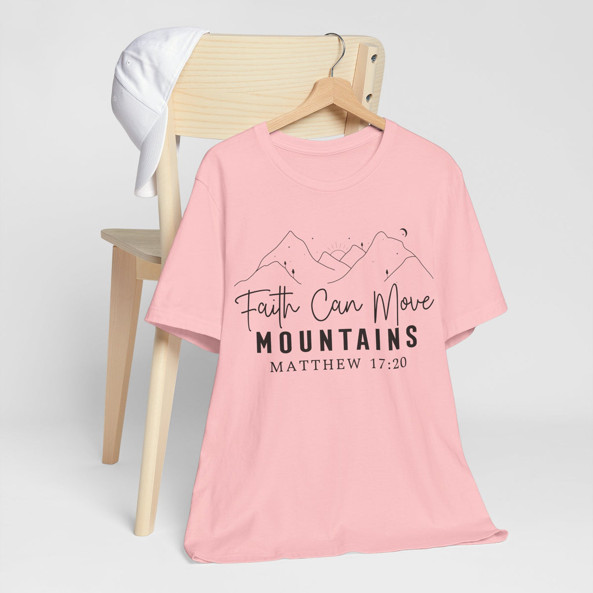 Faith Can Move Mountains Shirt | Matthew 17:20 Christian Faith T-Shirt | Bible Verse Christian Apparel