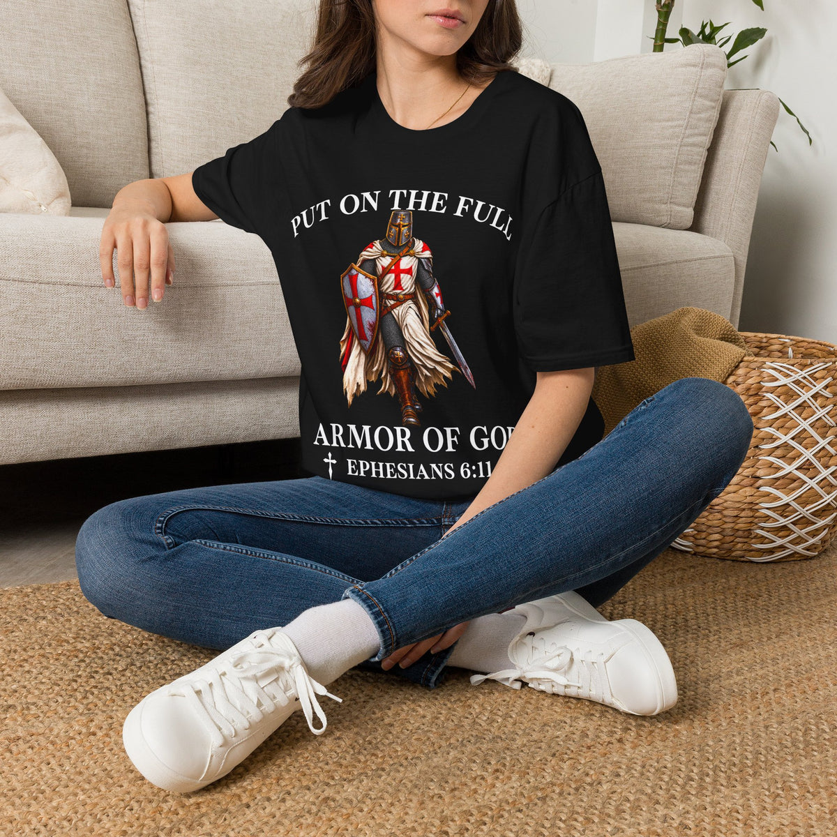 Armor Of God Shirt Ephesians 6:11 Christian Warrior T-Shirt Knight Templar Faith Bible Verse Christian Men's Shirt