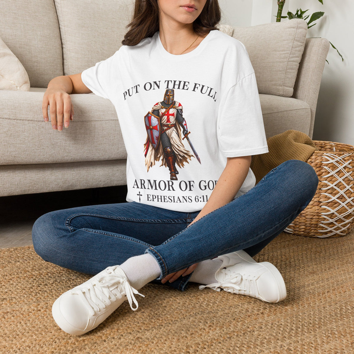 Armor Of God Shirt Ephesians 6:11 Christian Warrior T-Shirt Knight Templar Faith Bible Verse Christian Men's Shirt